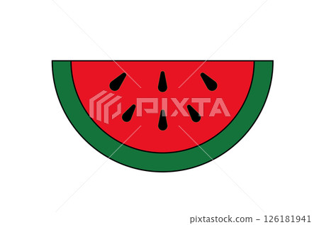 Simple watermelon illustration 126181941