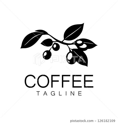 Logo design of arabica coffee cup and coffee plant hand drawn vintage style Logo design of arabica coffee cup and coffee plant hand drawn vintage style 126182109