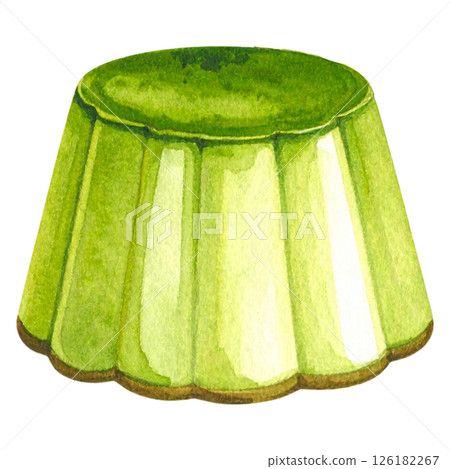 Watercolor Matcha Clipart Collection AI Generative 126182267
