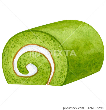 Watercolor Matcha Clipart Collection AI Generative 126182298