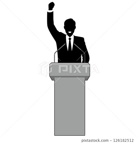 A podium for a man who speaks A podium for a man who speaks 126182512