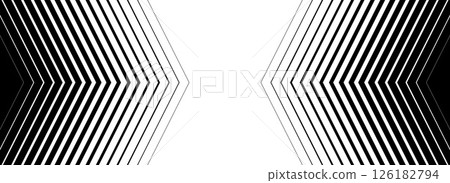 Black halftone arrow pattern. Repeated fading triangle gradation background. Arrows pointing to center direction backdrop. Vector thin to thick speed line concept texture for poster, banner, cover Black halftone arrow pattern. Repeated fading triangle gradation background. Arrows pointing to center direction backdrop. Vector thin to thick speed line concept texture for poster, banner, cover 126182794