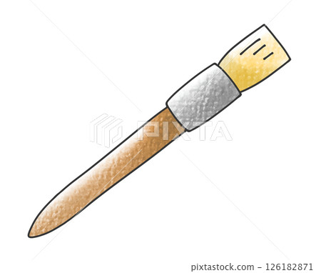 Loose, simple, thick, flat brush, analog style Loose, simple, thick, flat brush, analog style 126182871