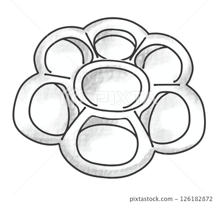 Loose and simple plum plate, analog style Loose and simple plum plate, analog style 126182872
