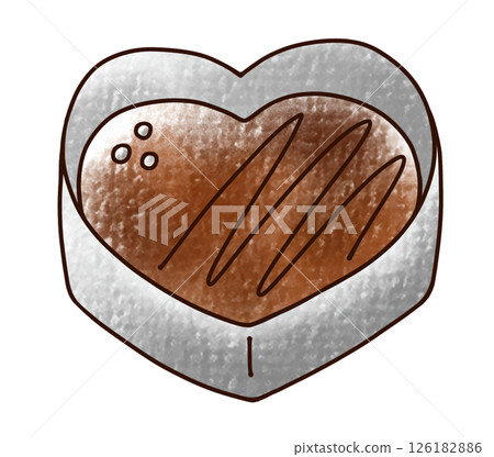 Simple and relaxed chocolate in a heart cup - Analog style Simple and relaxed chocolate in a heart cup - Analog style 126182886