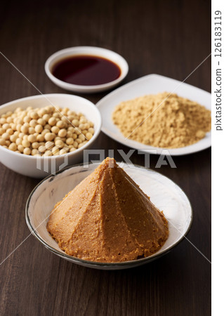 Fermented soybean foods such as miso and soy sauce Fermented soybean foods such as miso and soy sauce 126183119
