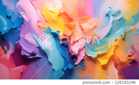 Palette knife splashing harmony. Background concept. Generated Image 126183296