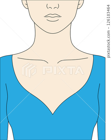 穿著開胸緊身衣的女人 126183464