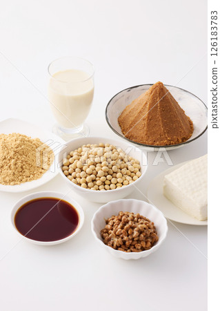 Fermented soybean foods such as miso and soy sauce 126183783