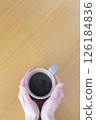 Hand of women who drink coffee 126184836