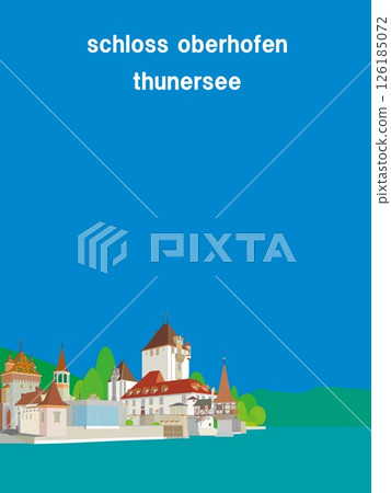 奧伯霍芬城堡,Schloss Oberhofen,圖恩湖,瑞士,春天的景色 奧伯霍芬城堡,Schloss Oberhofen,圖恩湖,瑞士,春天的景色 126185072