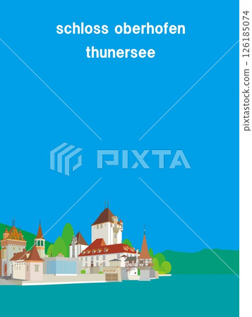奧伯霍芬城堡,Schloss Oberhofen,圖恩湖,瑞士,春天的景色 奧伯霍芬城堡,Schloss Oberhofen,圖恩湖,瑞士,春天的景色 126185074