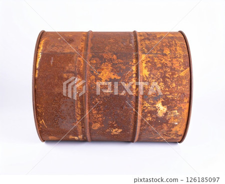 Abandoned Rusty Iron Drum 126185097