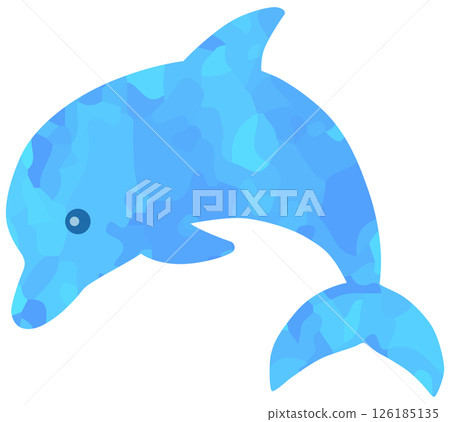Cute dolphin illustration vector material Cute dolphin illustration vector material 126185135