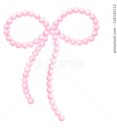 Playful Pink Pearl Bow Watercolor Vintage y2k Stlye Playful Pink Pearl Bow Watercolor Vintage y2k Stlye 126185212