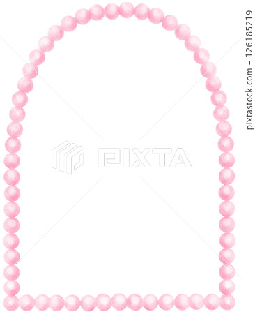 Pink Pearl Frame Arch Modern shape watercolor Pink Pearl Frame Arch Modern shape watercolor 126185219