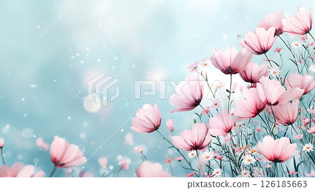 spring flowers on a background 126185663