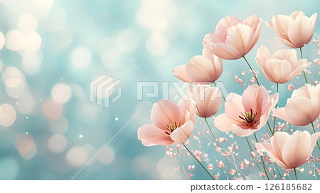 tulips on bokeh background 126185682