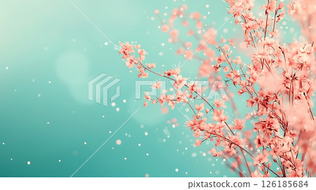 spring background with sakura flowers 126185684