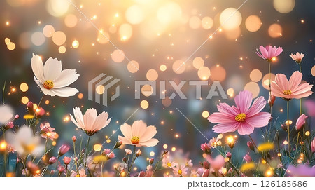 spring background with flowers 126185686