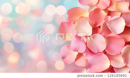 pink flowers on bokeh background 126185691