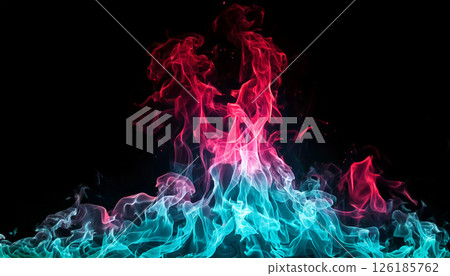 A mysterious magical flame where red and cyan intersect 126185762