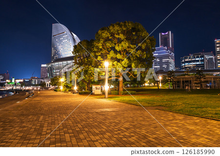 《Kanagawa Prefecture》Night view of Minatomirai Rinko Park 126185990