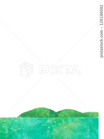 Simple hand-drawn sea illustration material landscape 126186082