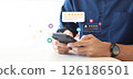 Businessman evaluate Service Quality for Business Rating. 126186501
