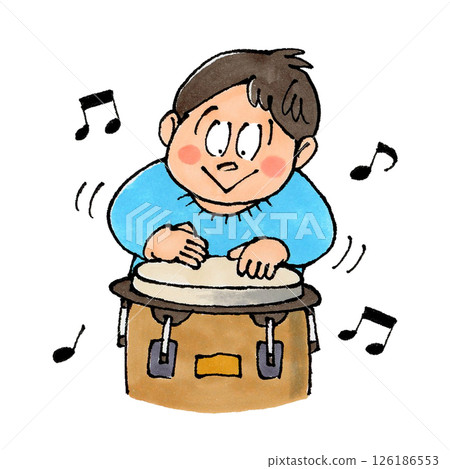 Man playing conga 126186553