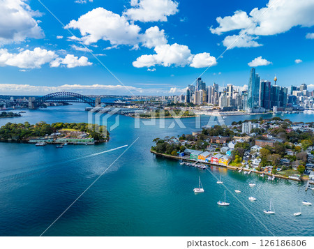 Aerial view of Sydney in Australia in daytime Aerial view of Sydney in Australia in daytime 126186806