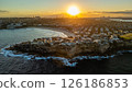 Aerial view of Bondi Beach in Sydney at sunset 126186853