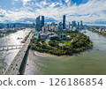 Aerial view of Brisbane city in Australia 126186854