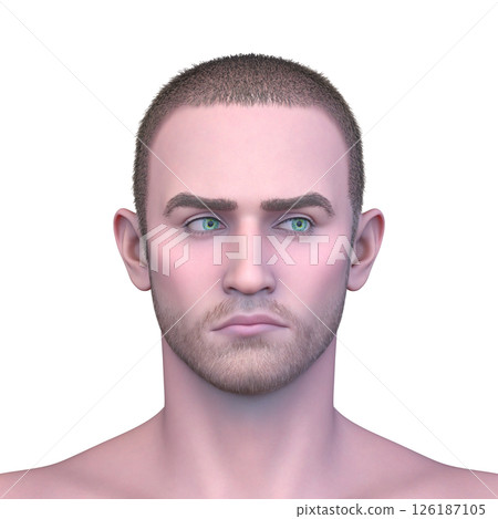 男人的臉部特寫 126187105