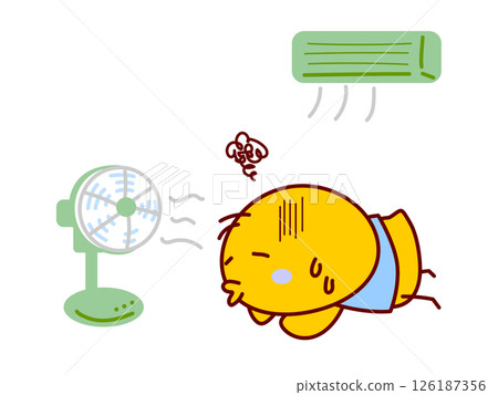 Chick suffering from summer fatigue 126187356