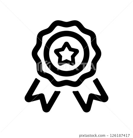 Star medal icon illustration 126187417