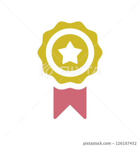 Star medal icon illustration Star medal icon illustration 126187452