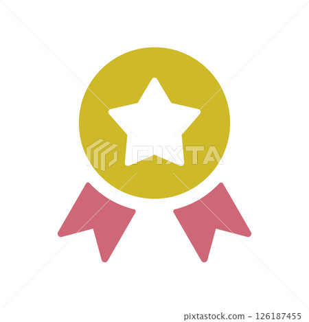Star medal icon illustration Star medal icon illustration 126187455