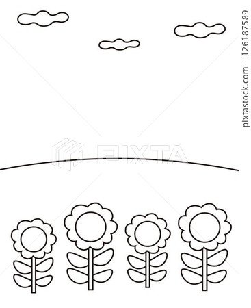 Sunflowers for coloring Sunflowers for coloring 126187589