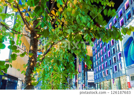 Illuminated Ginza: Tokyo winter night view Illuminated Ginza: Tokyo winter night view 126187683