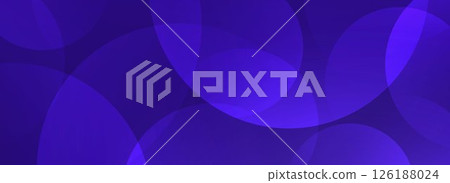 Glowing purple gradient circle background. Geometric technology overlap sphere wallpaper. Abstract bokeh texture for poster, banner, business template, medical design. Vector round drop backdrop 126188024