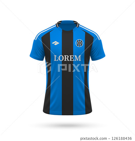 3d realistic soccer jersey in Montreal style, football club shirt template 126188436
