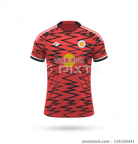 3d realistic soccer jersey in New York style, football club shirt template 126188441