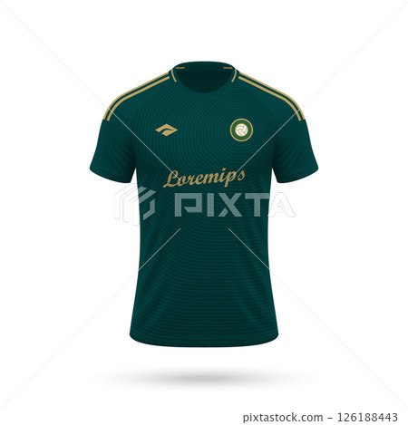3d realistic soccer jersey in Portland style, football club shirt template 126188443