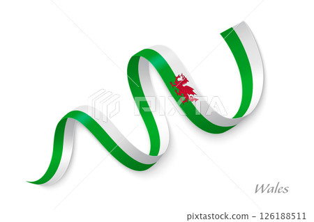 Wales flag ribbon waving national colors Wales flag ribbon waving national colors 126188511