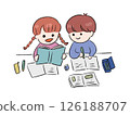 學生一邊查閱教科書，一邊互相諮詢，解決問題 126188707