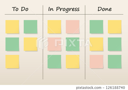Project Management Board with Kanban Style Task Organization 126188740