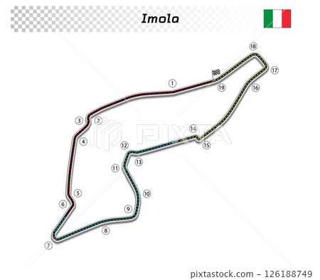 Imola circuit for motorsport and autosport 126188749