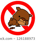 Dog poop prohibited sign ① 126188973