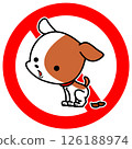 Dog poop prohibited sign ② 126188974